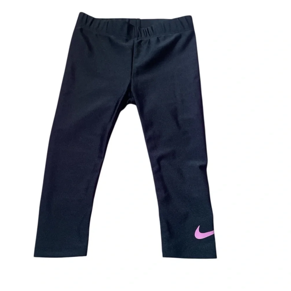 Nike Pink Swoosh long sleeve shirt and Black Leggings Set